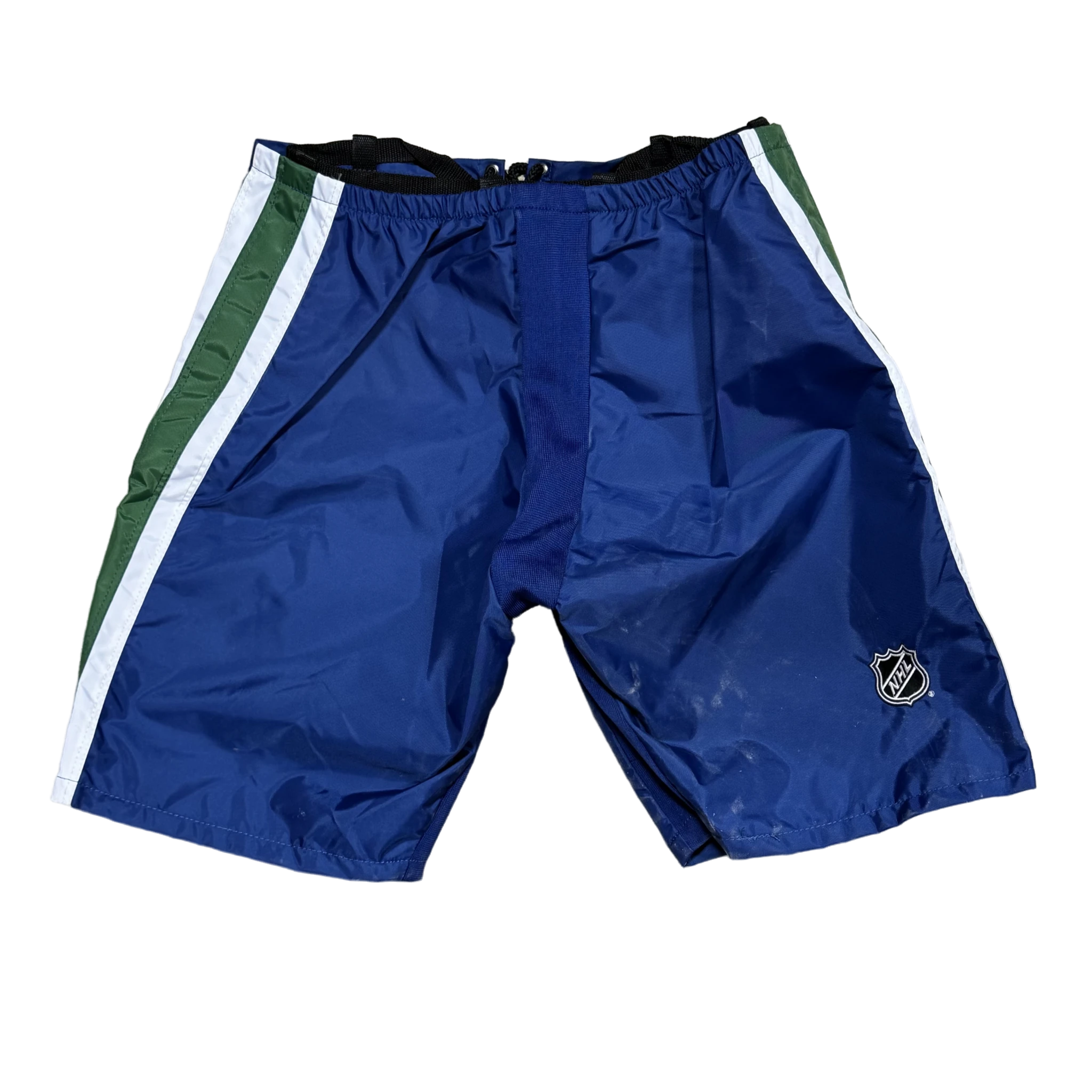 CCM PP10 - Nouvelle coque de pantalon NHL Pro Stock - Canucks de Vancouver (bleu/vert/blanc)